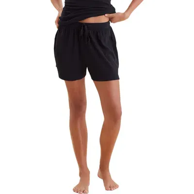 Papinelle Milla Rib Pajama Shorts In Black