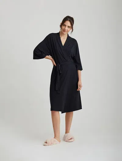 Papinelle Modal Robe In Black