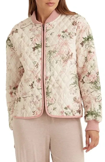 Papinelle Odette Quilted Bed Jacket In Sea Salt