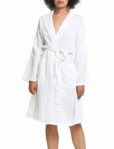 Papinelle Resort Linen Robe In White