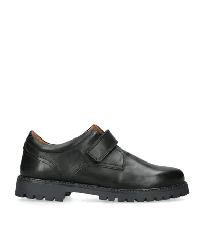 Papouelli Kids' Leather Harry School Shoes In Black