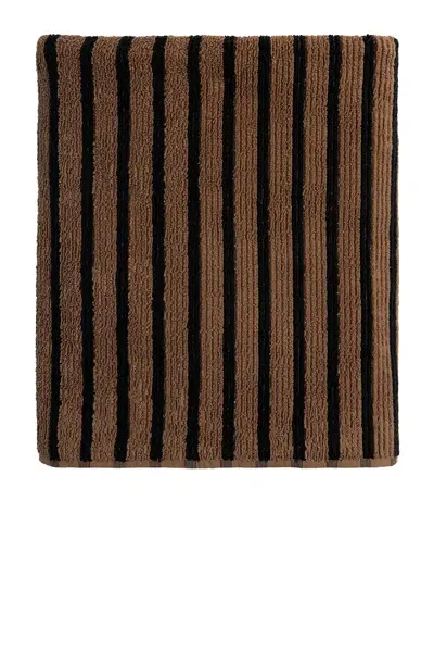 Parachute Organic Resort Stripe Hand Towel In Brown