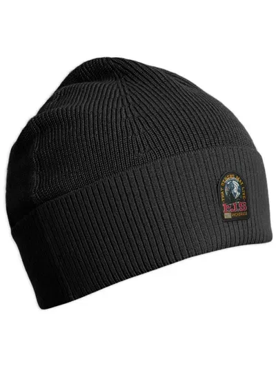 Parajumpers Logo-patch Beanie Hat In Black