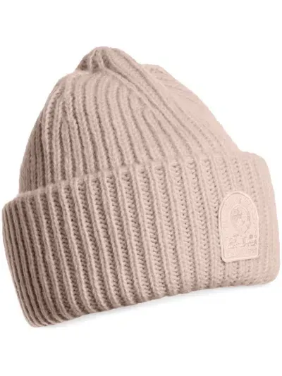 Parajumpers Logo-patch Beanie Hat In Neutrals