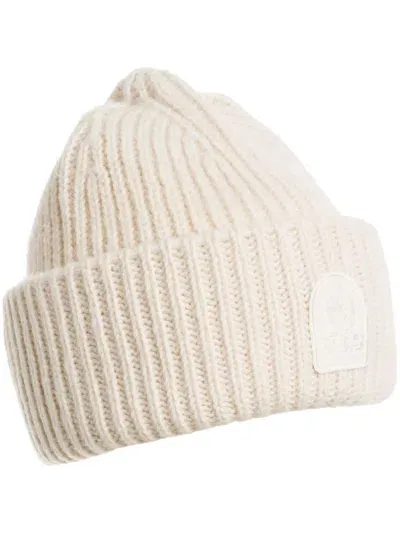 Parajumpers Logo Patch Beanie Hat In White