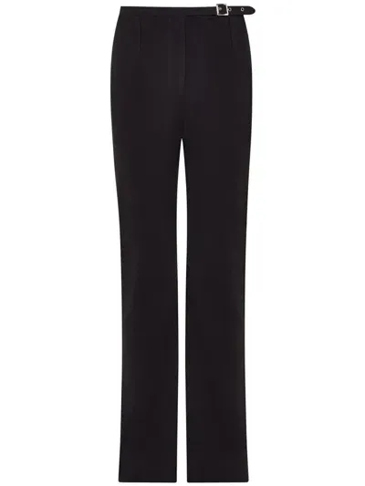 Paris Georgia Belted Slim-fit Pants In Black