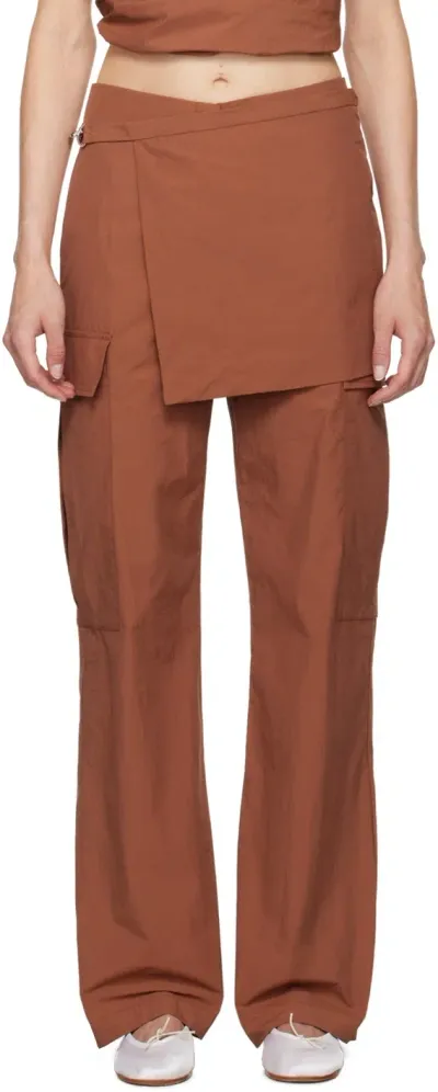 Paris Georgia Burgundy Elliot Trousers In Spice