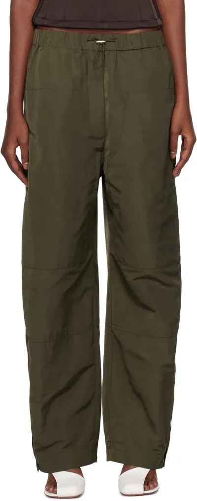 Paris Georgia Khaki Elemental Parachute Trousers In Seaweed