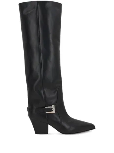 Paris Texas Jane Buckle Boot 60 In Black