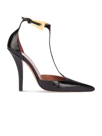 Paris Texas Jessica T-strap Pump 105 In Black