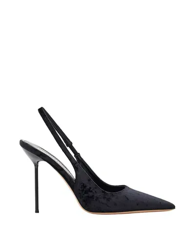 Paris Texas 105mm Lidia Velvet Slingback Heels In Black