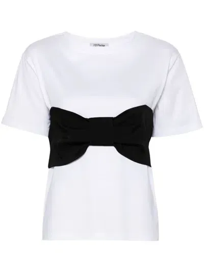 Parlor Oversize-bow T-shirt In White