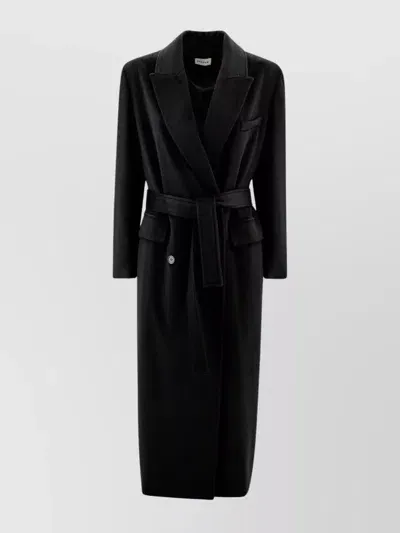 P.a.r.o.s.h Belted Coat In Black