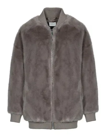 P.a.r.o.s.h Brown Faux Fur Jacket