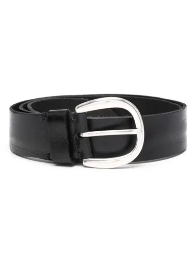 P.a.r.o.s.h Buckled Leather Belt In Black