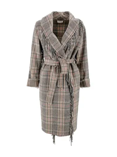 P.a.r.o.s.h Checked Coat In Brown