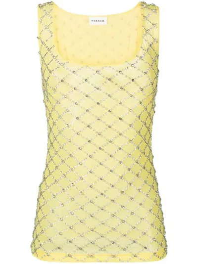 P.a.r.o.s.h Crystal-embellished Top In Yellow