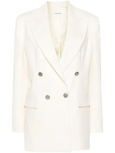 P.a.r.o.s.h Double-breasted Blazer In White