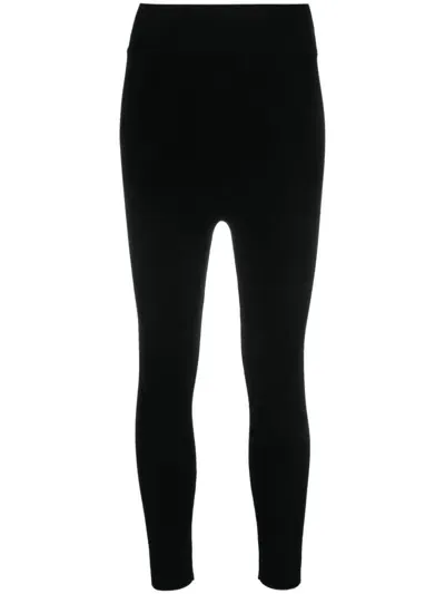 P.a.r.o.s.h . High-waisted Elasticated-waistband Leggings In Nero