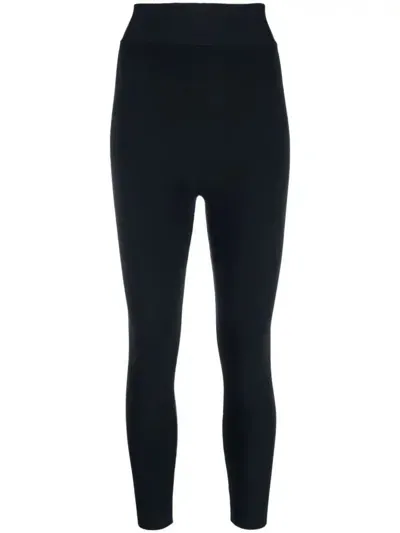 P.a.r.o.s.h High-waisted Elasticated-waistband Leggings In Blue