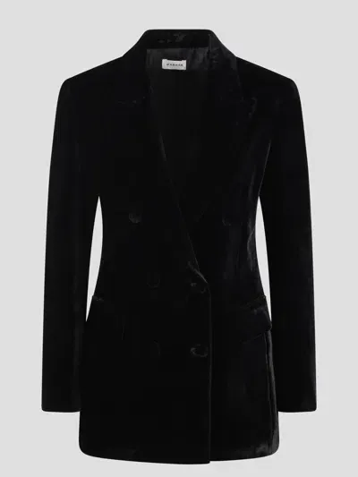 P.a.r.o.s.h Relur24 Velvet Blazer In Black