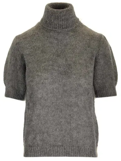 P.a.r.o.s.h Wool Knit Turtleneck In Grey