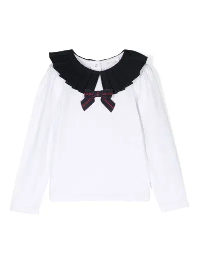 Patachou Kids' Bow-detailed T-shirt In White