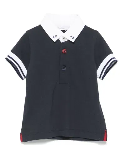 Patachou Babies' Cotton Polo Shirt In 蓝色