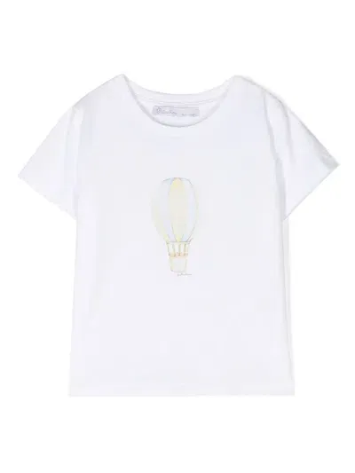 Patachou Babies' T-shirt Mit Heissluftballon In White