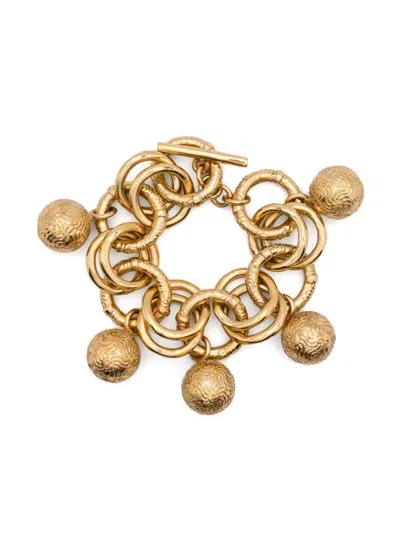 Patou Charm-detail Bracelet In Gold