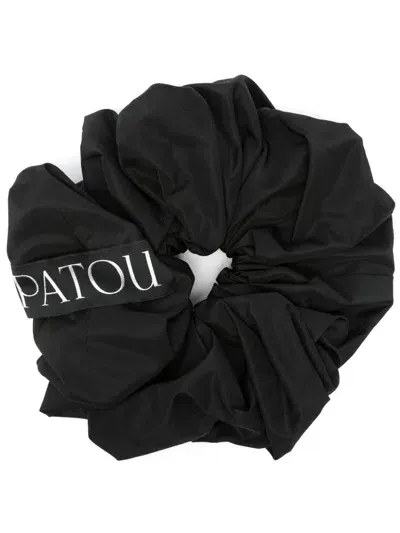 Patou Large  Cotton Scrunchie In Black