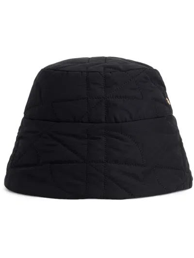 Patou Quilted Bucket Hat In Black