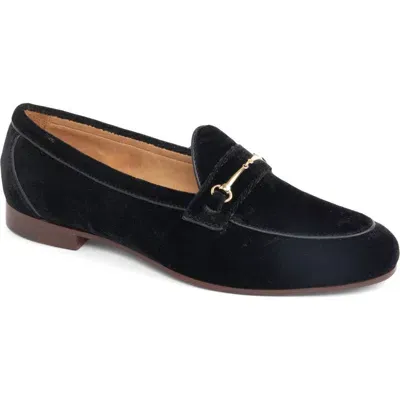 Patricia Green Chloe Bit Loafer In Black Velvet