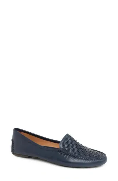 Patricia Green Kelly Woven Driving Loafer In Navy