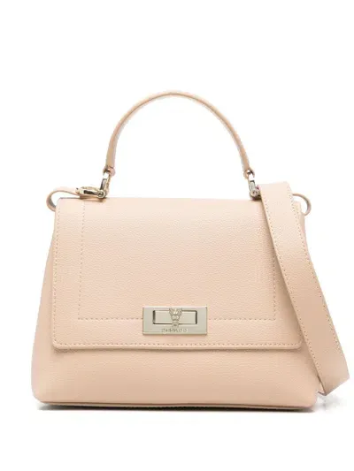 Patrizia Pepe Fly-plaque Satchel Bag In Neutral