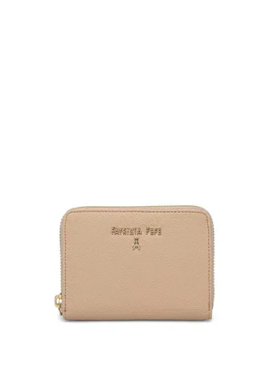 Patrizia Pepe Logo Plaque Wallet In Neutrals