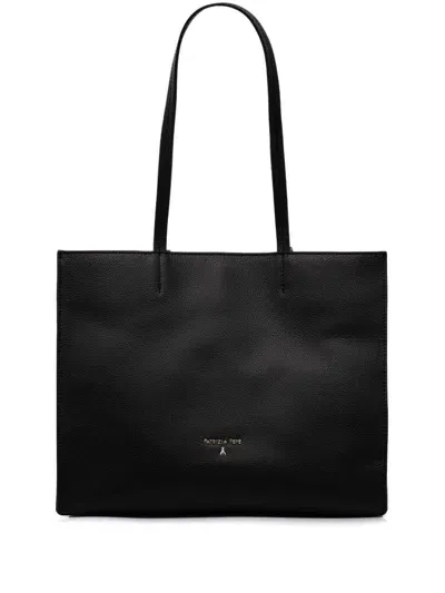 Patrizia Pepe Logo Print Tote Bag In Black