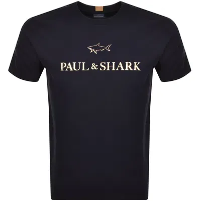 Paul &amp; Shark Paul And Shark Logo T Shirt Navy