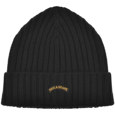 Paul &amp; Shark Paul And Shark Wool Beanie Hat Black