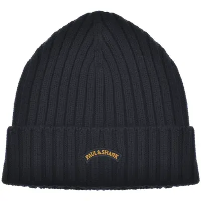 Paul &amp; Shark Paul And Shark Wool Beanie Hat Navy