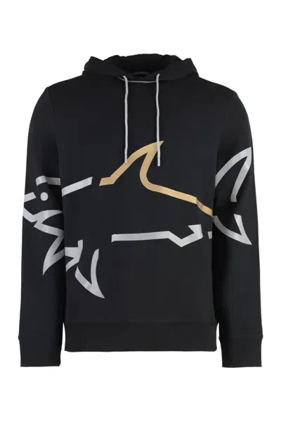 Paul&amp;shark Cotton Hoodie In Black