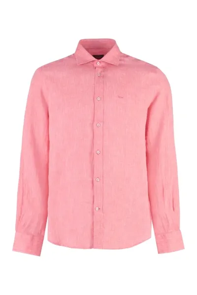 Paul&amp;shark Linen Shirt In Coral