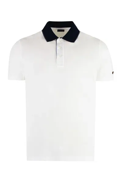 Paul&amp;shark Short Sleeve Cotton Polo Shirt In White