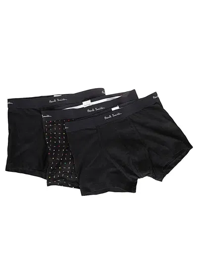 Paul Smith 3 Pack Logo Boxer Briefs In Black