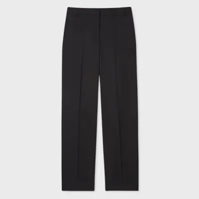 Paul Smith A Suit To Travel In - Women's Black Straight-leg Wool Trousers