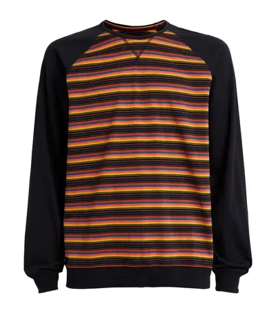 Paul Smith Andy Stripe Lounge T-shirt In Black