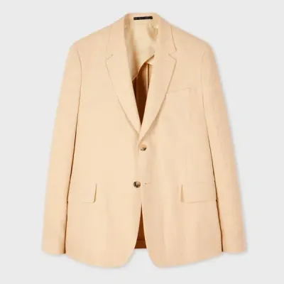 Paul Smith Beige Linen Buggy-lined Blazer White