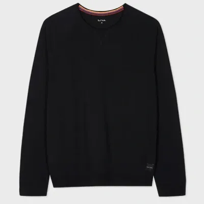 Paul Smith Black Jersey Cotton Long-sleeve Lounge Top