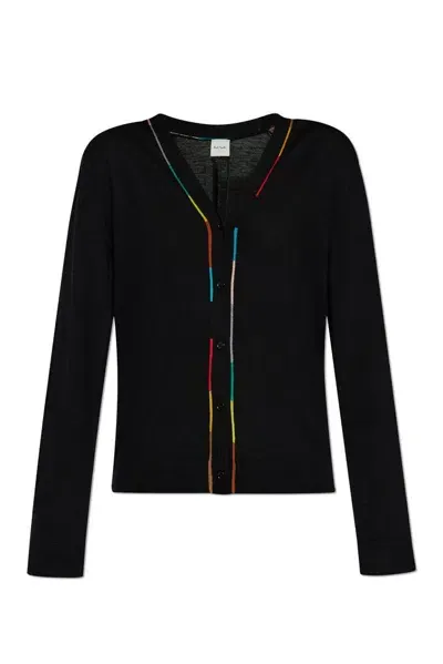 Paul Smith Button Up Cardigan In Negro