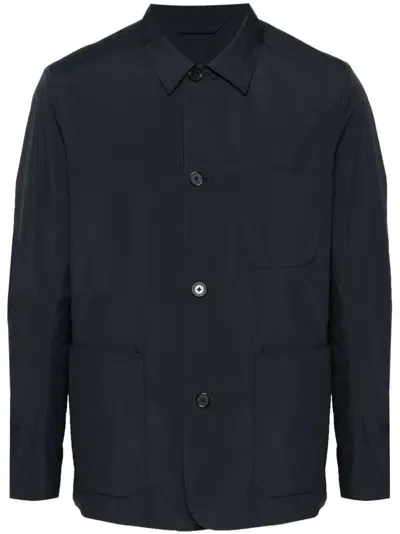 Paul Smith Classic-collar Shirt Jacket In Blue